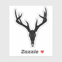 Crâne de cerf à queue blanche personnalisable