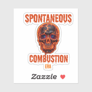 Sticker Crâne de l'ère de combustion spontanée