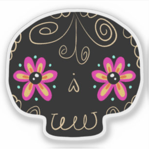 Sticker Crâne de sucre Calaverita Jour des morts