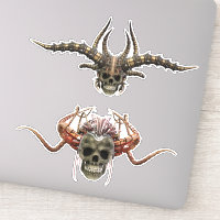 Crâne démon avec casque
