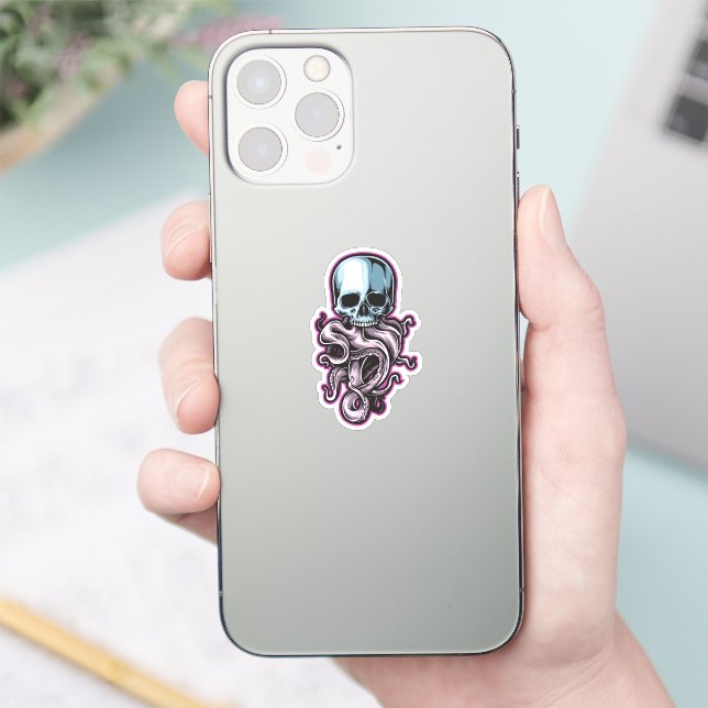Sticker Crâne d'octopus (Téléphone)