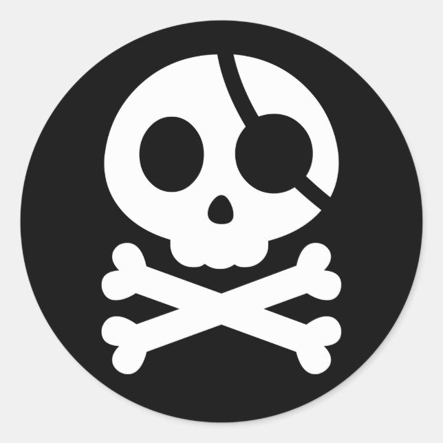 Sticker crâne et os croisés (Devant)