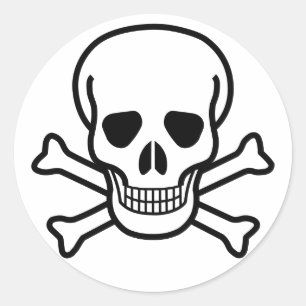 Sticker crâne et os croisés