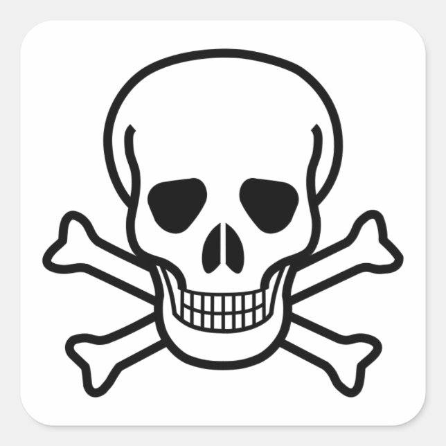 Sticker crâne et os croisés (Devant)