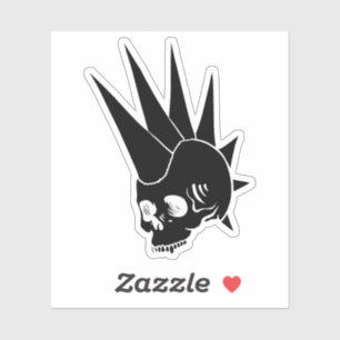 Sticker Crâne Jawless Punk personnalisable version 2