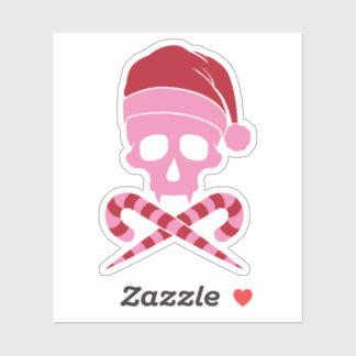 Sticker Crâne personnalisable Santa Claus