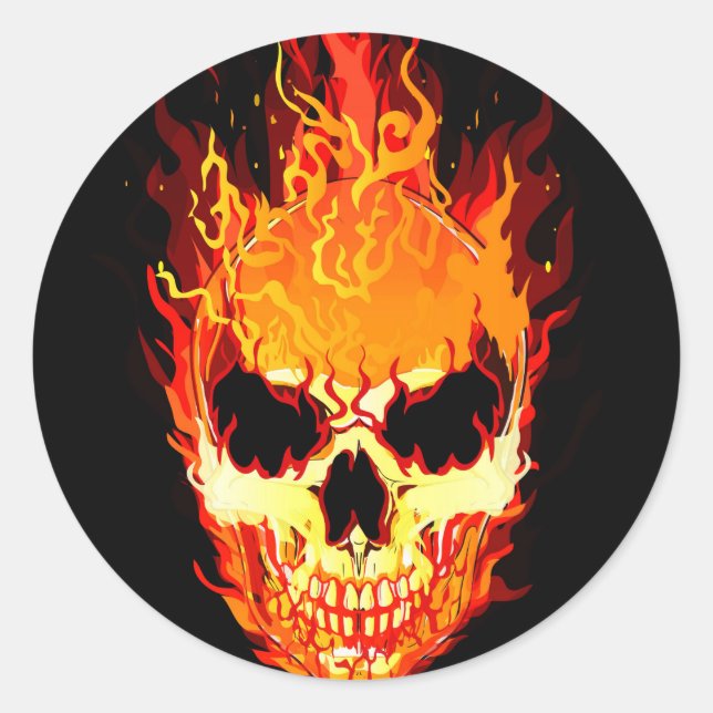 Sticker crânien flamboyant (Devant)