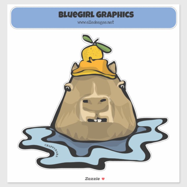Sticker Crappybara (Feuille)
