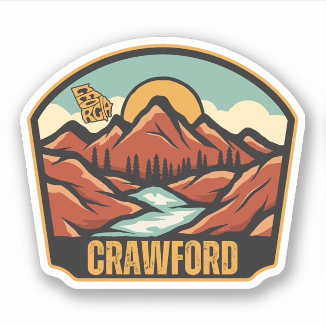 Sticker Crawford, Géorgie  (Devant)