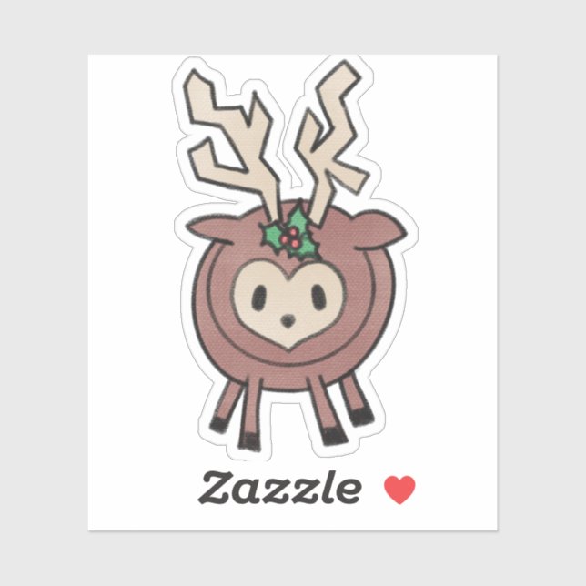 Sticker Crayon Reindeer (Feuille)