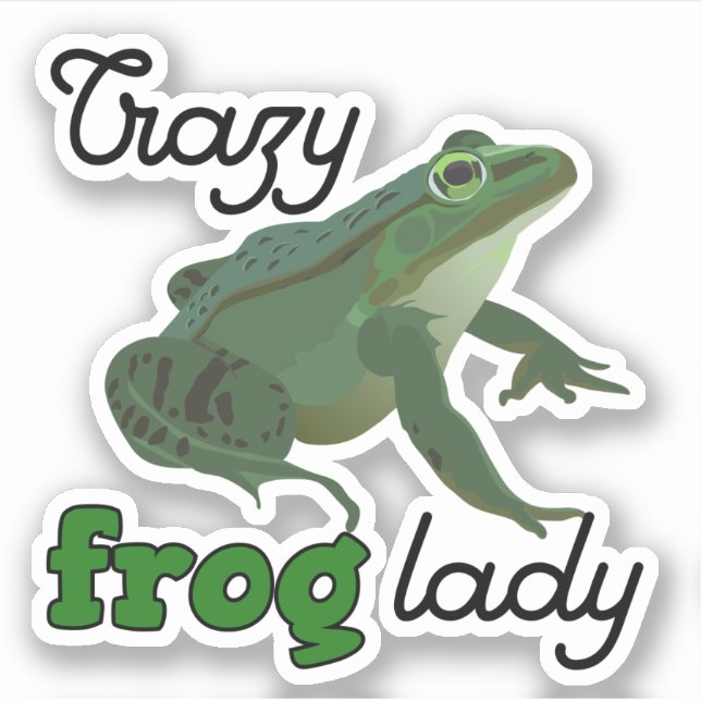 Sticker Crazy Frog Lady Frog cadeaux amoureux (Devant)