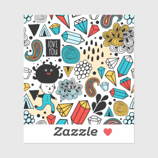 Sticker Crazy head (Feuille)