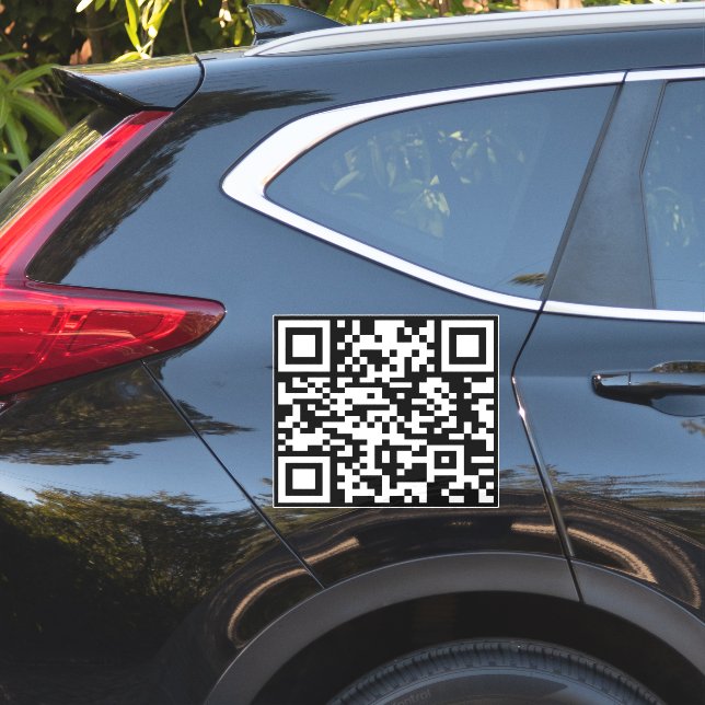 Sticker Création instantanée de code QR (en entrant votre  (Coté voiture)