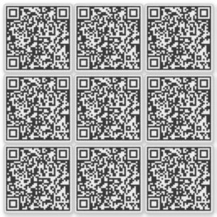 Sticker Créer 9 codes QR numérisables instantanément trans