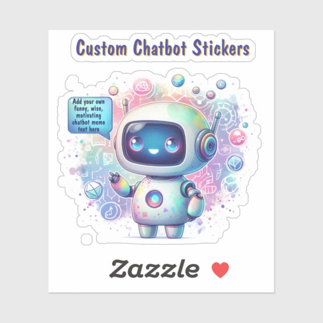 Sticker Créer Talking Chatbot mèmes Modèles de dessin (Feuille)