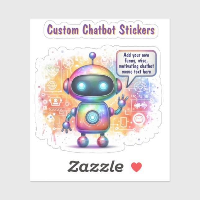 Sticker Créer Talking Chatbot mèmes Modèles de dessin (Feuille)