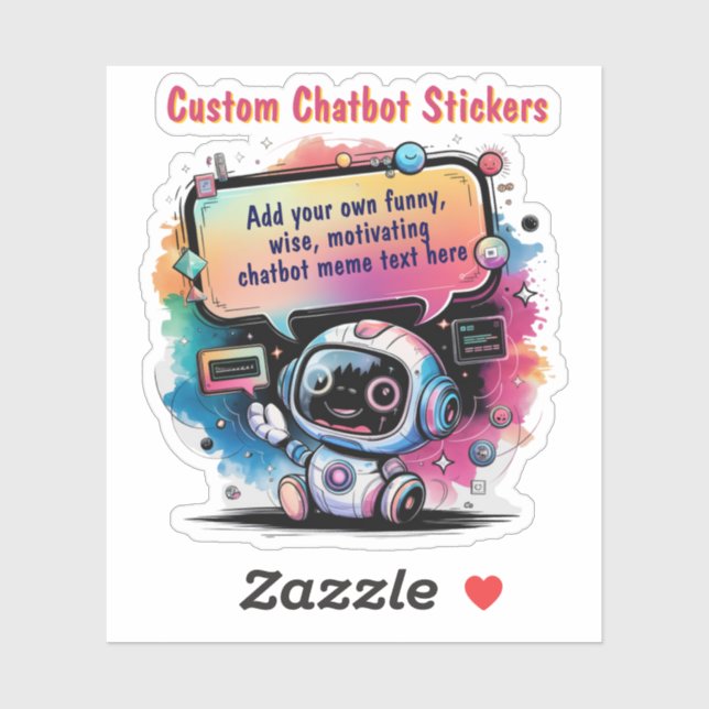 Sticker Créer Talking Chatbot mèmes Modèles de dessin (Feuille)