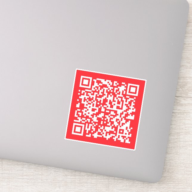 Sticker Créer un code QR rouge numérisable (modifiable) (Détail)
