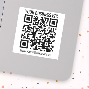 Sticker Créer votre propre code QR   Blanc