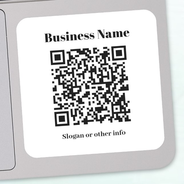 Sticker Créer votre propre code QR | Noir et blanc (Créateur téléchargé)