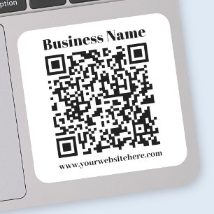 Sticker Créer votre propre code QR   Noir et blanc