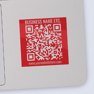 Sticker Créez instantanément votre propre code QR   Rouge 