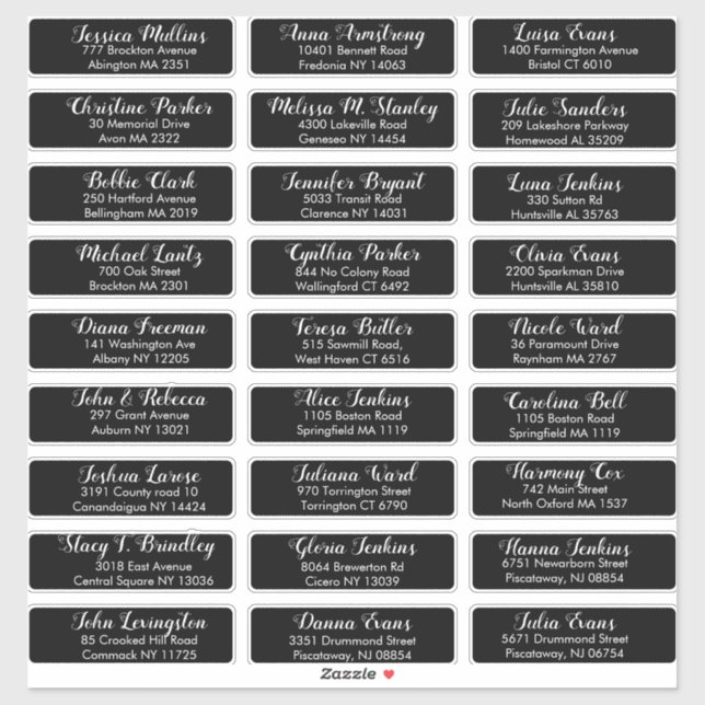Sticker Créez votre propre adresse d'invité Mariage (Feuille)