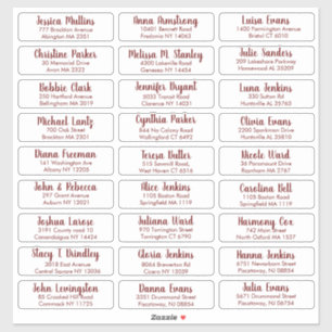 Sticker Créez Votre Propre Élégante Adresse D'Invité De Ma