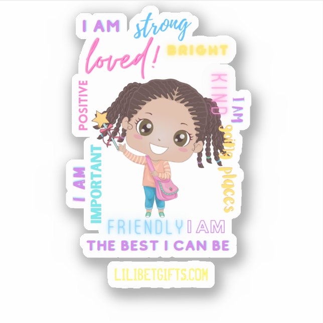Sticker Créez votre propre I AM - Affirmations positives d (Devant)