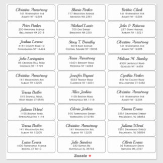 Sticker Créez votre propre nom et adresse d'invité