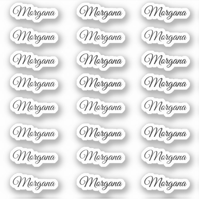 Sticker Créez votre propre script moderne Nom personnalisé (Devant)