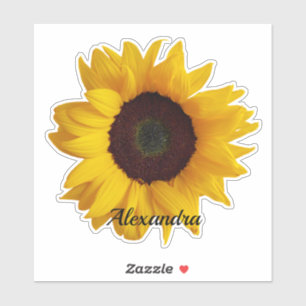 Sticker Créez votre propre tournesol Nom personnalisé