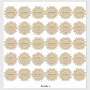Sticker Crème Corporelle Faite Main Papier Kraft Autocolla