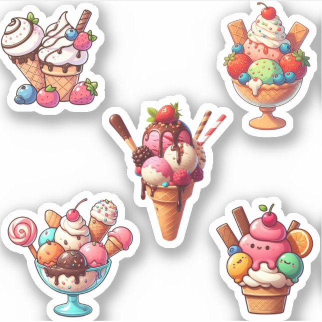 Sticker crème glacée délicieuse (Devant)
