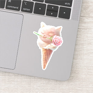 Sticker Crème Rose d'été