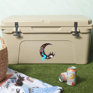 Sticker Crescent Moon Tente Camping Camping