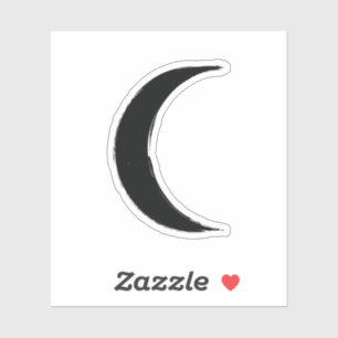 Sticker Crescent noir Magie Lune sombre Astrologie magique