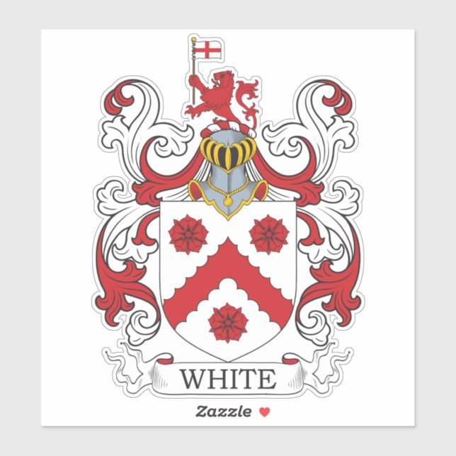 Sticker Crest de la famille blanche (Feuille)