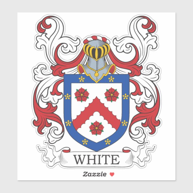 Sticker Crest de la famille blanche (Feuille)