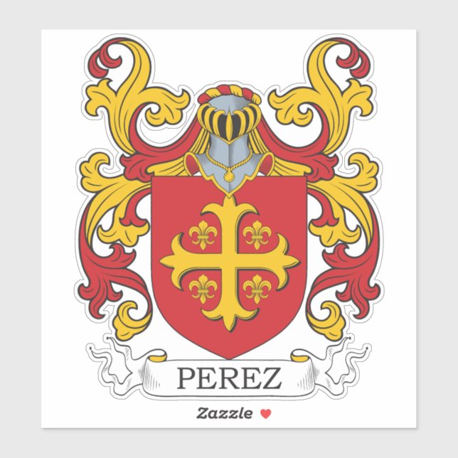 Sticker Crest de la famille Perez (Feuille)