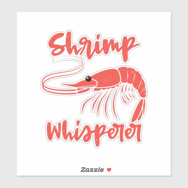 Sticker Crevettes Whisperer Fruits de mer Crayfish Lobster (Feuille)