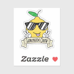 Sticker Crew de limonade - Kawaii Peace Main et lunettes d