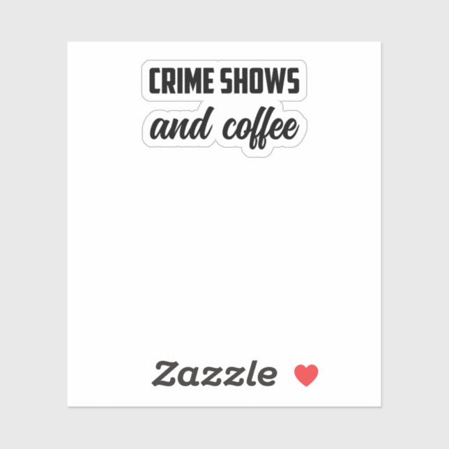 Sticker Criminalité Spectacles Et Café : Vraie Criminalité (Feuille)