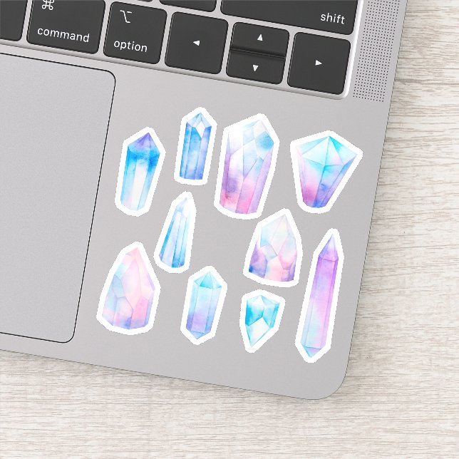 Sticker cristaux brillants bleus (Détail)