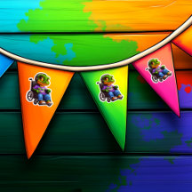 Croc sur roues 12 feuille d'autocollant