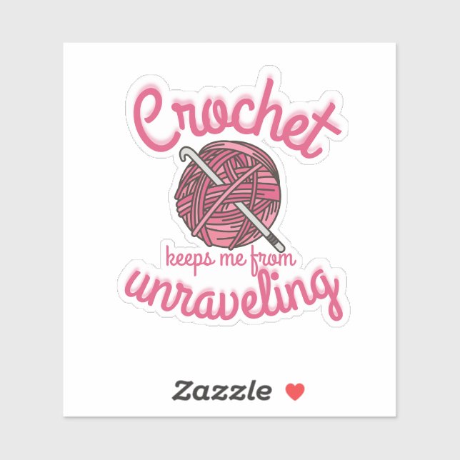 Sticker Crochet me garde de l'autocollant Unraveling (Feuille)