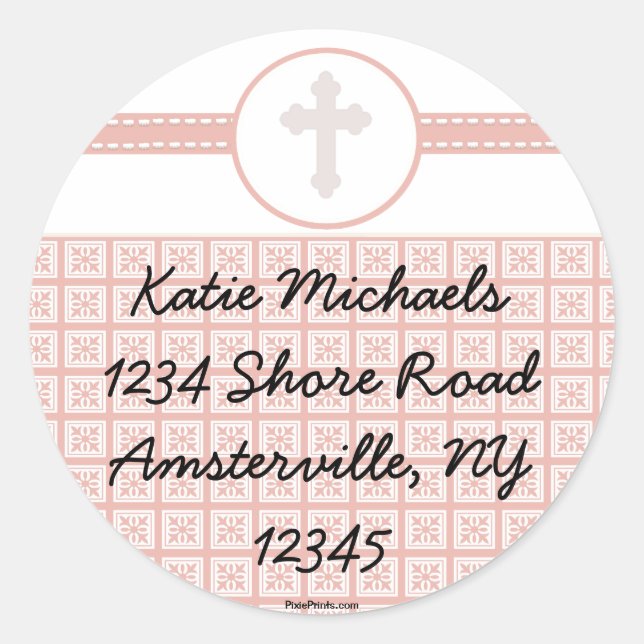 Sticker croisé Carré rose (Devant)