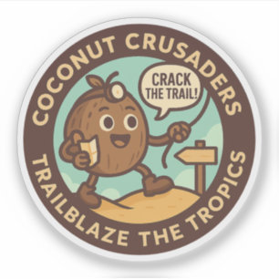Sticker Croisés de la noix de coco défrichent les Tropique