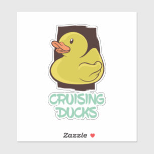 Sticker Croisière Canards Voyage amusant