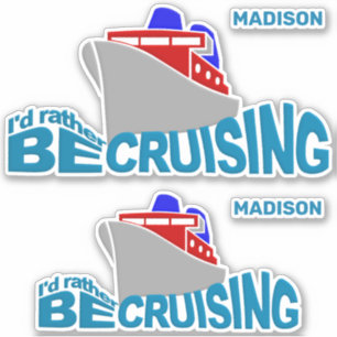 Sticker Croisière de nom personnalisé